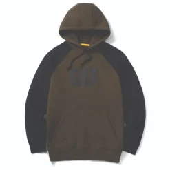 CAT Colorblock Hooded Sweatshirt army moss-black Gr. L