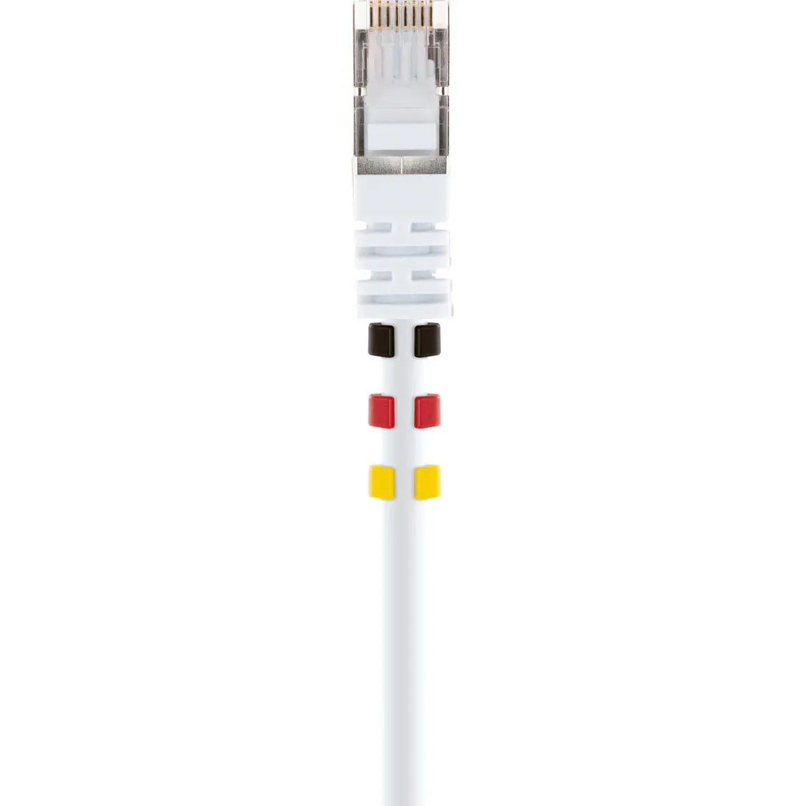 CAT7 Netzwerkkabel S/FTP 3Farbclips 10mweiss