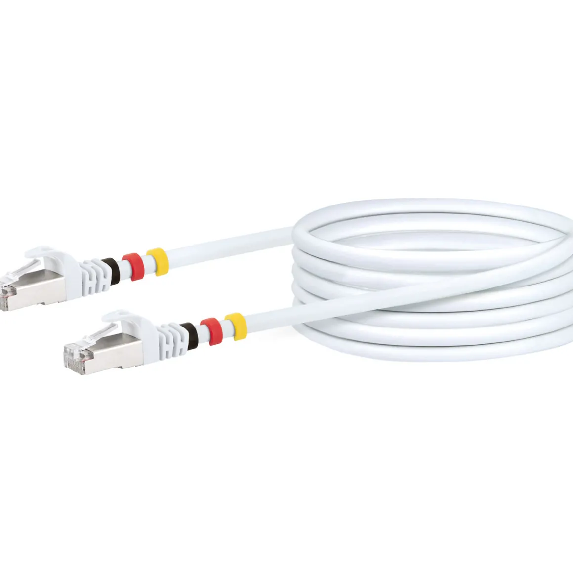 CAT7 Netzwerkkabel S/FTP 3Farbclips 20mweiss