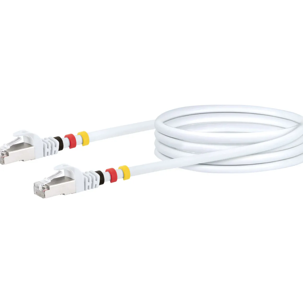 CAT7 Netzwerkkabel S/FTP 3Farbclips 5,0mweiss