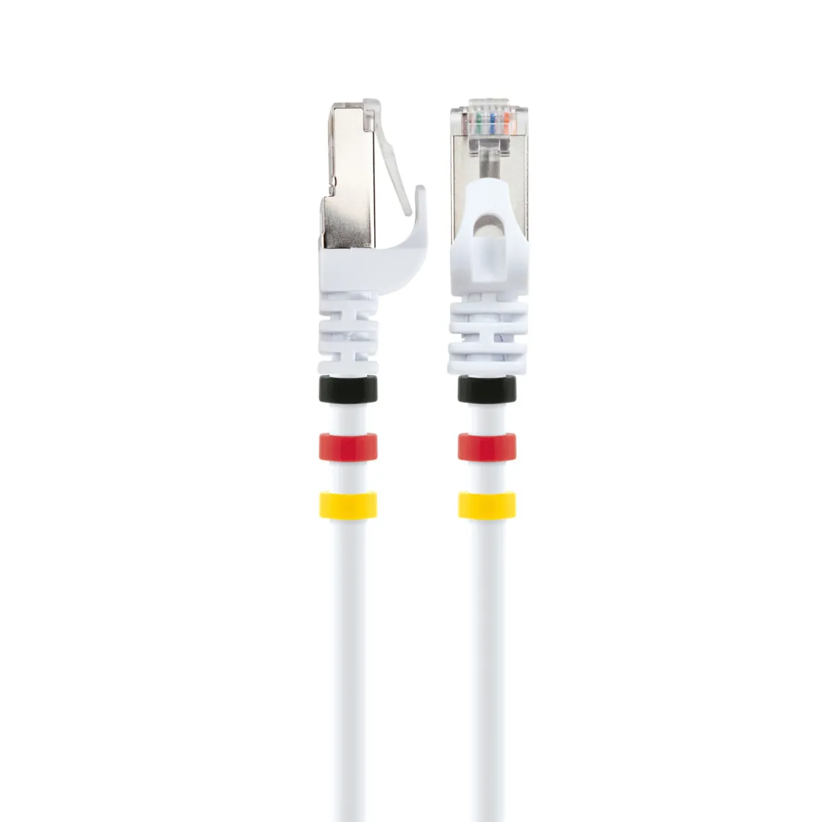 CAT7 Netzwerkkabel S/FTP 3Farbclips 0,5mweiss