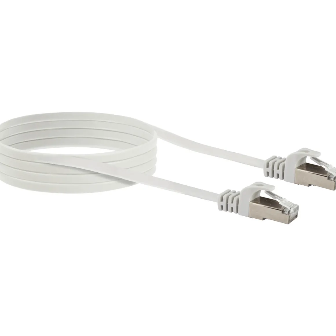 CAT6 U/FTP Netzwerk Flachkabel 10m weiss