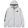 CAT Zip Hoodie Banner Gr. L grau