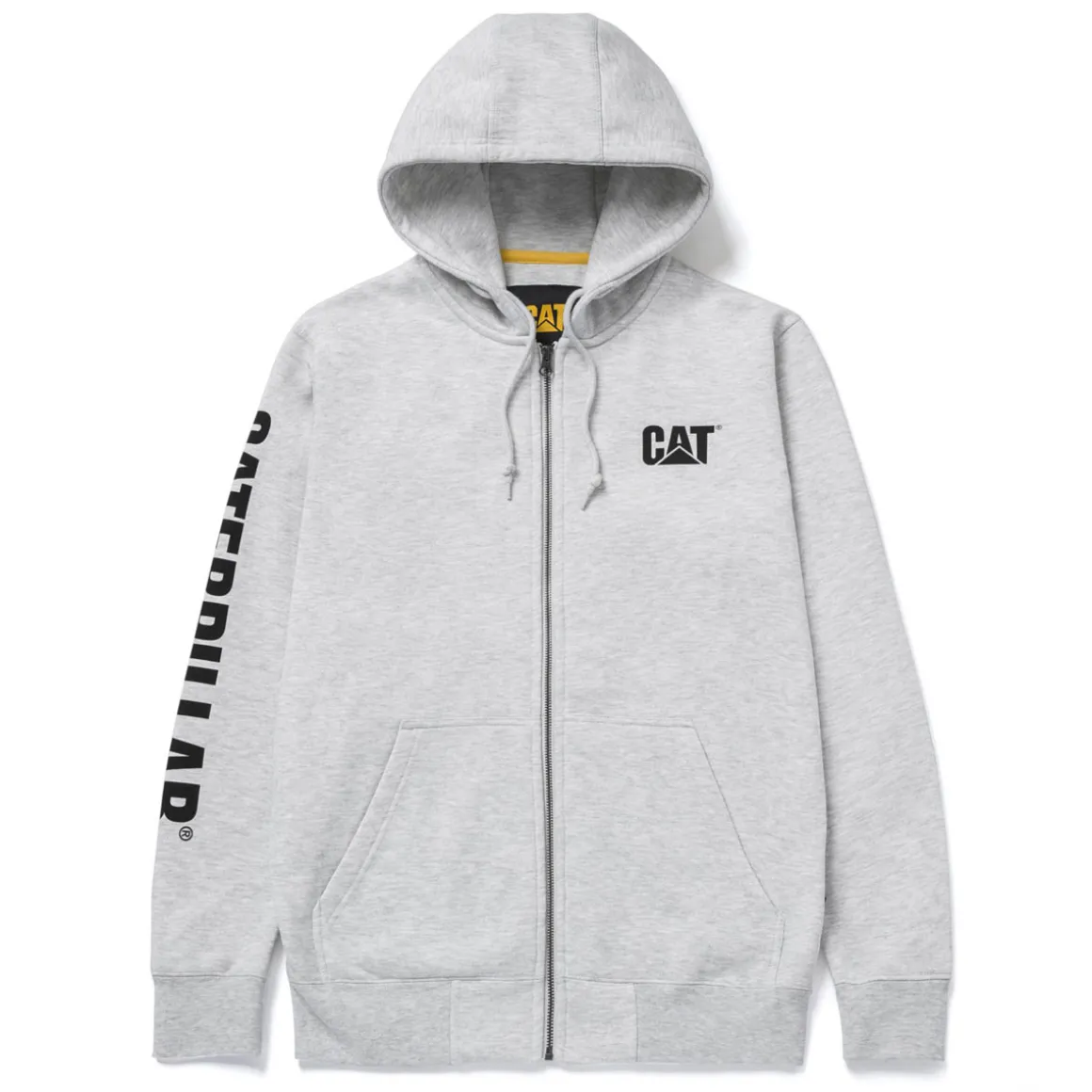 CAT Zip Hoodie Banner Gr. L grau