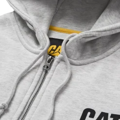 CAT Zip Hoodie Banner Gr. L grau