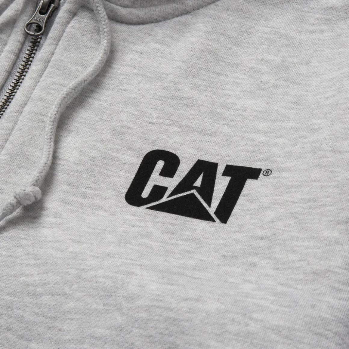 CAT Zip Hoodie Banner Gr. L grau