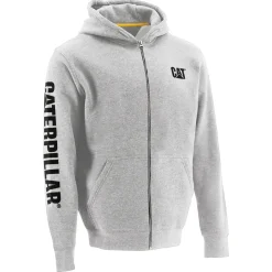 CAT Zip Hoodie Banner Gr. L grau