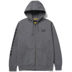 CAT Zip Hoodie Banner Gr. XL dunkelgrau