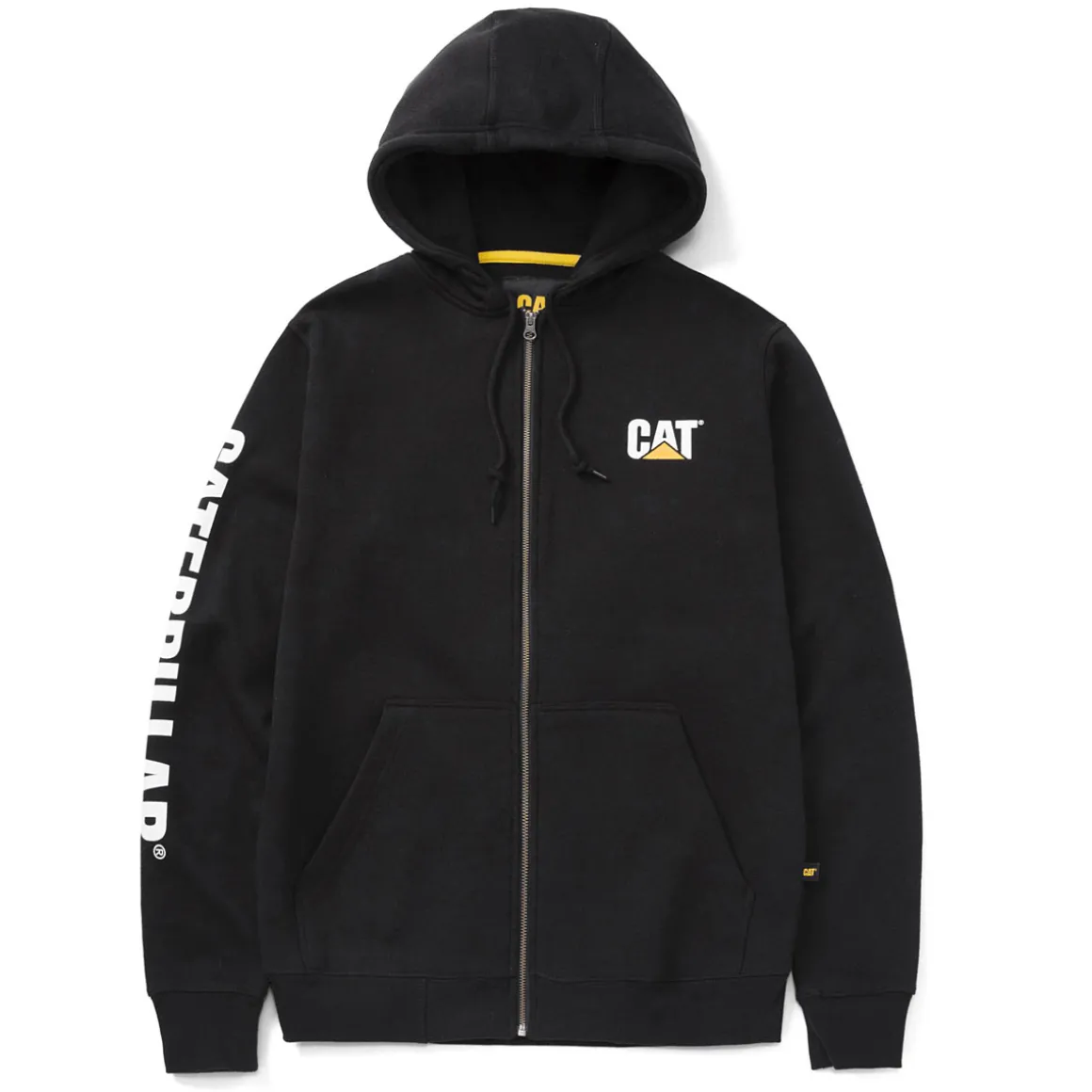 CAT Zip Hoodie Banner schwarz Gr. M