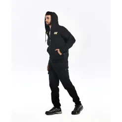 CAT Zip Hoodie Banner schwarz Gr. M