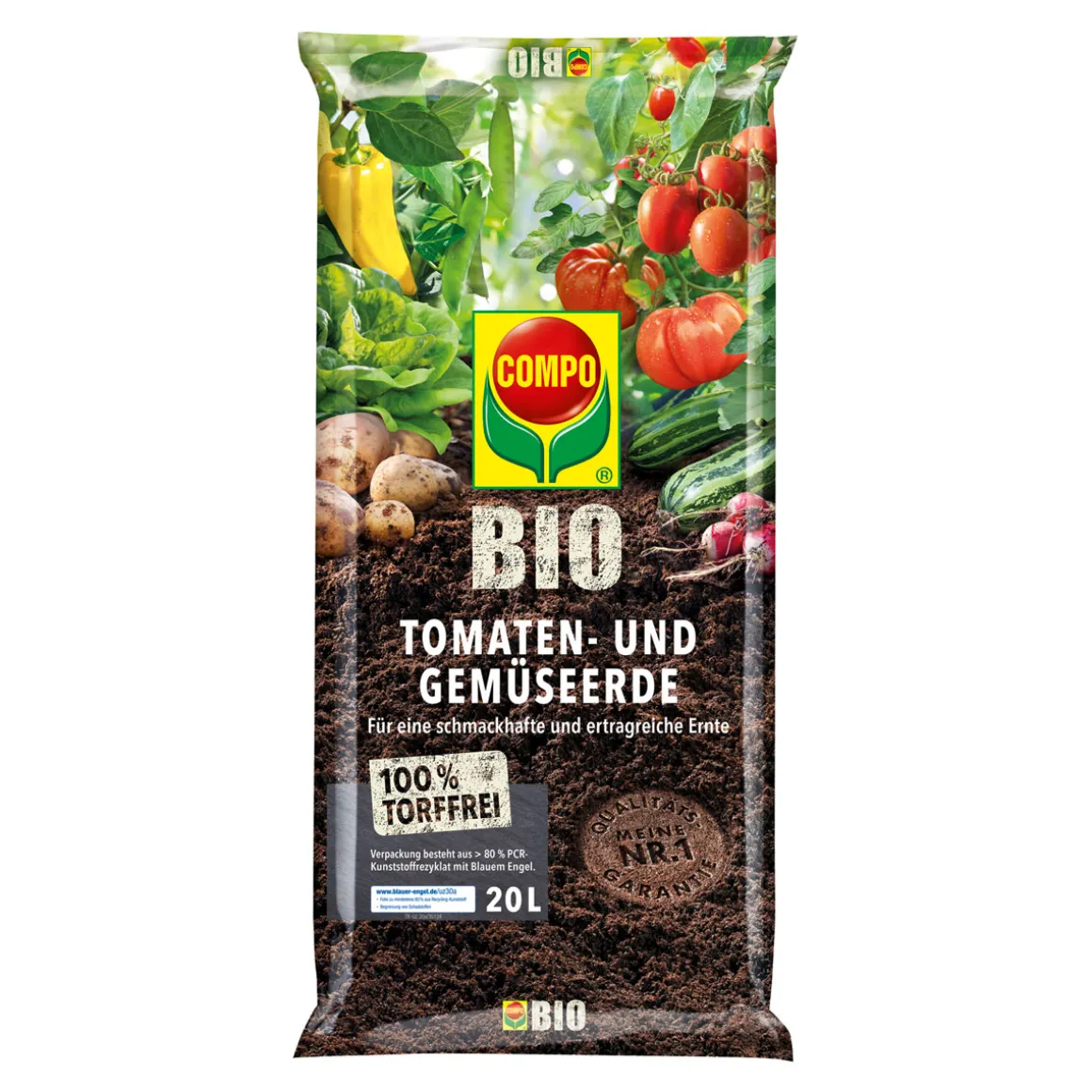 Compo BIO Tomaten- und Gemüseerde torffrei 20 L