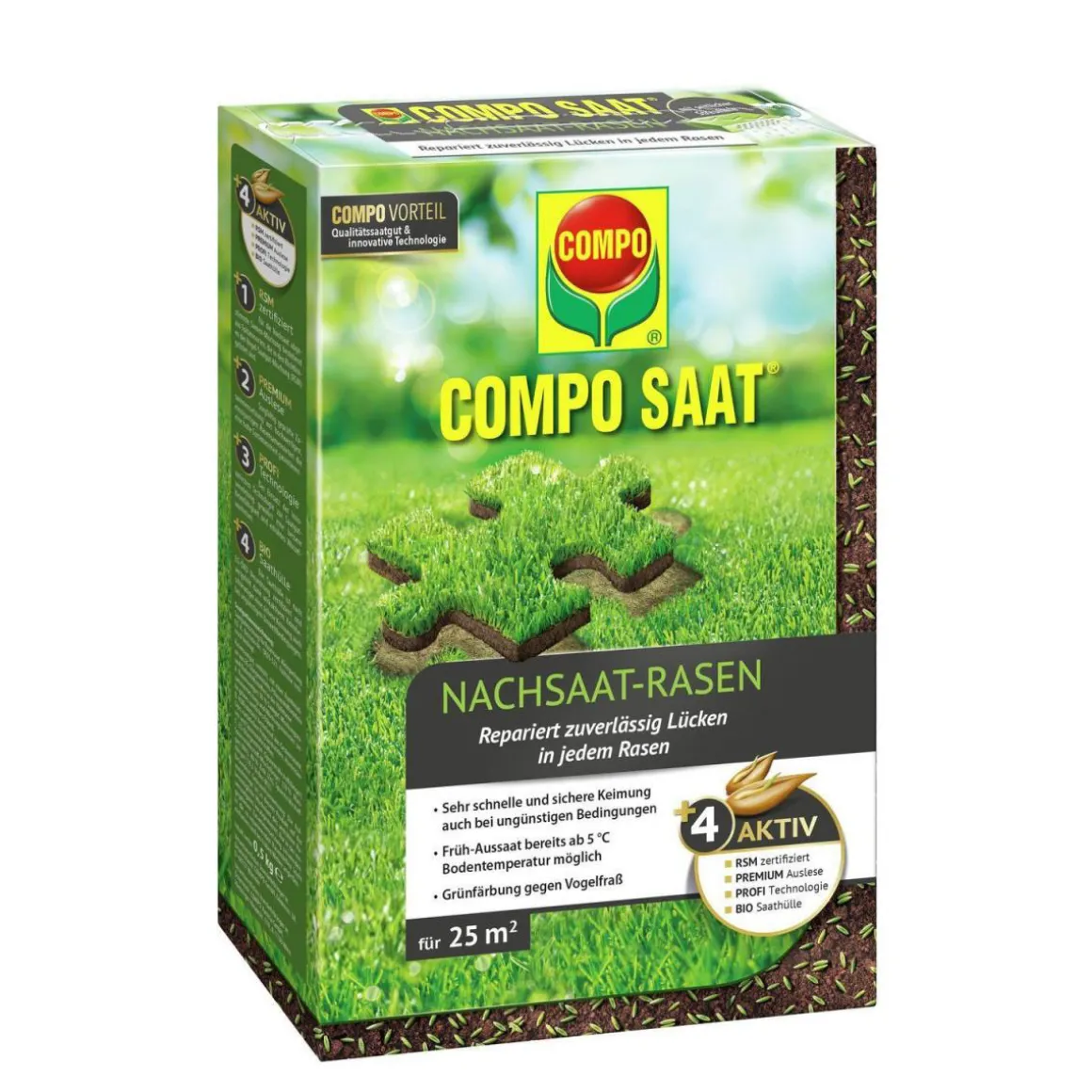 Compo SAAT Nachsaat-Rasen 500 g für 25 m²