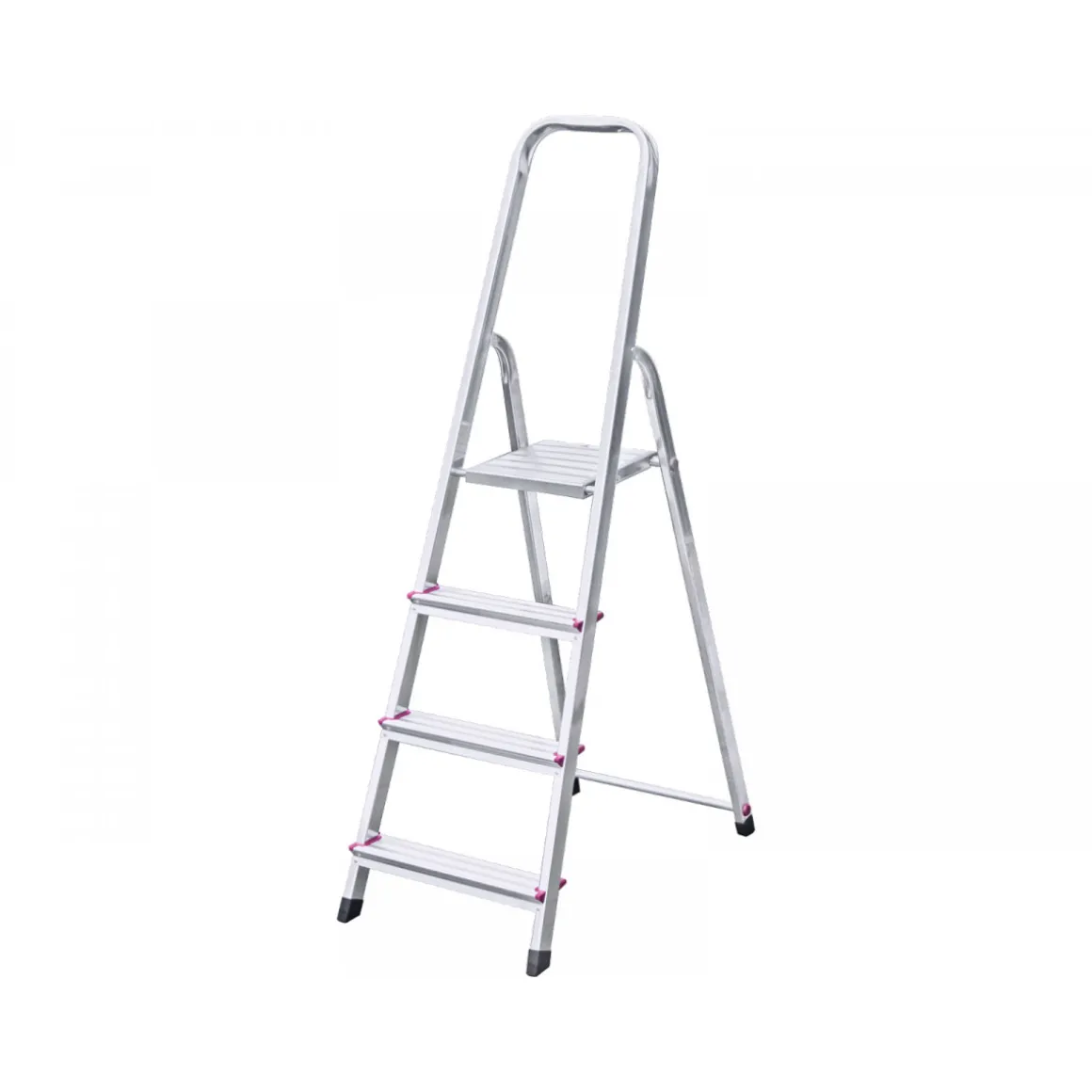 CORDA Stufen-Stehleiter, Aluminium, bis150 kg belastbar 4 Stufen, AH ca. 2,80 m