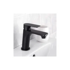 Cornat Waschtischarmatur-Set Edition Black, Druck-Ablauf, Farbe: Schwarz