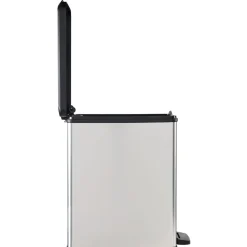 CurverMülleimer DECO Bin SLIM 25L mit Pedal schwarz silber metallic