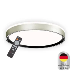 Decken-Wandleuchte SHINING PLUTO LED ALU 1800K 24W
