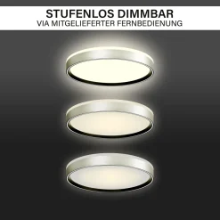 Decken-Wandleuchte SHINING PLUTO LED ALU 1800K 24W