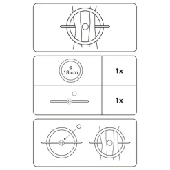 Dekoring m. Stab u. Magnet 18cm edels.optik