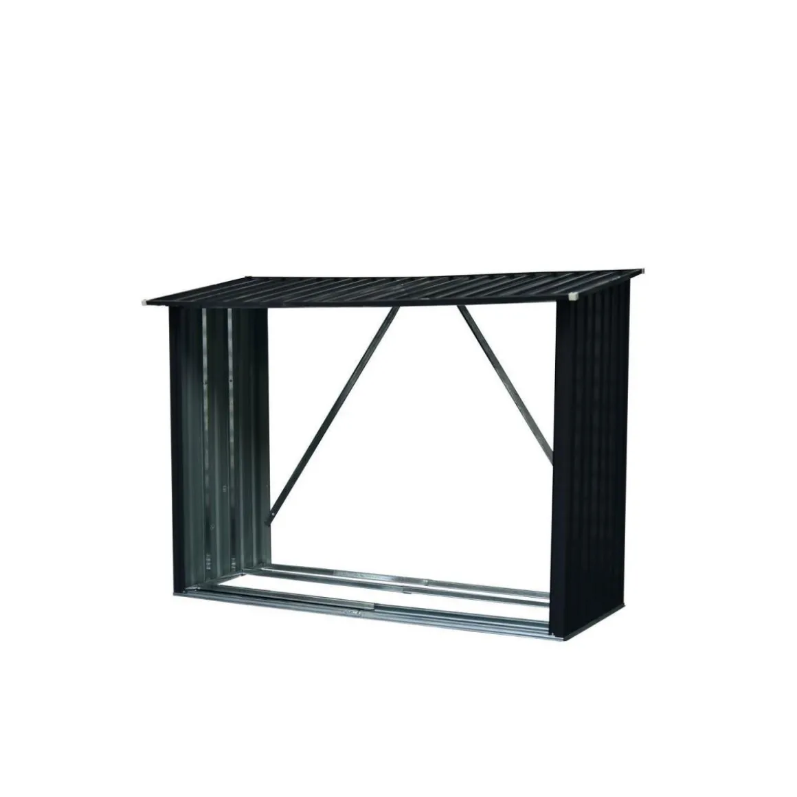 Durabil Metall-Kaminholzregal 217 x 155 x 89 cm grau