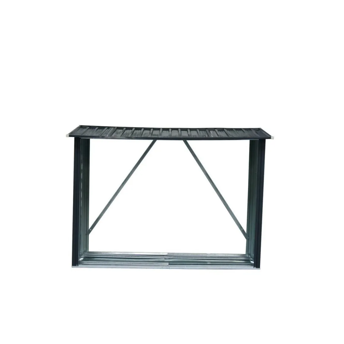 Durabil Metall-Kaminholzregal 217 x 155 x 89 cm grau