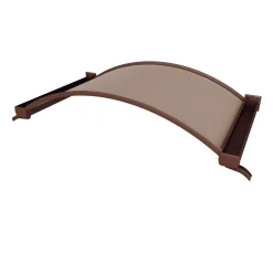DURABIL Rundbogenvordach Typ NO-160Bronce braun 160x90x30 cm