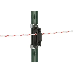 Eckisolator T-Post für Band und Seil schwarz 4 Stück