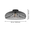 EgloLED Deckenleuchte Mogano 3 schwarz