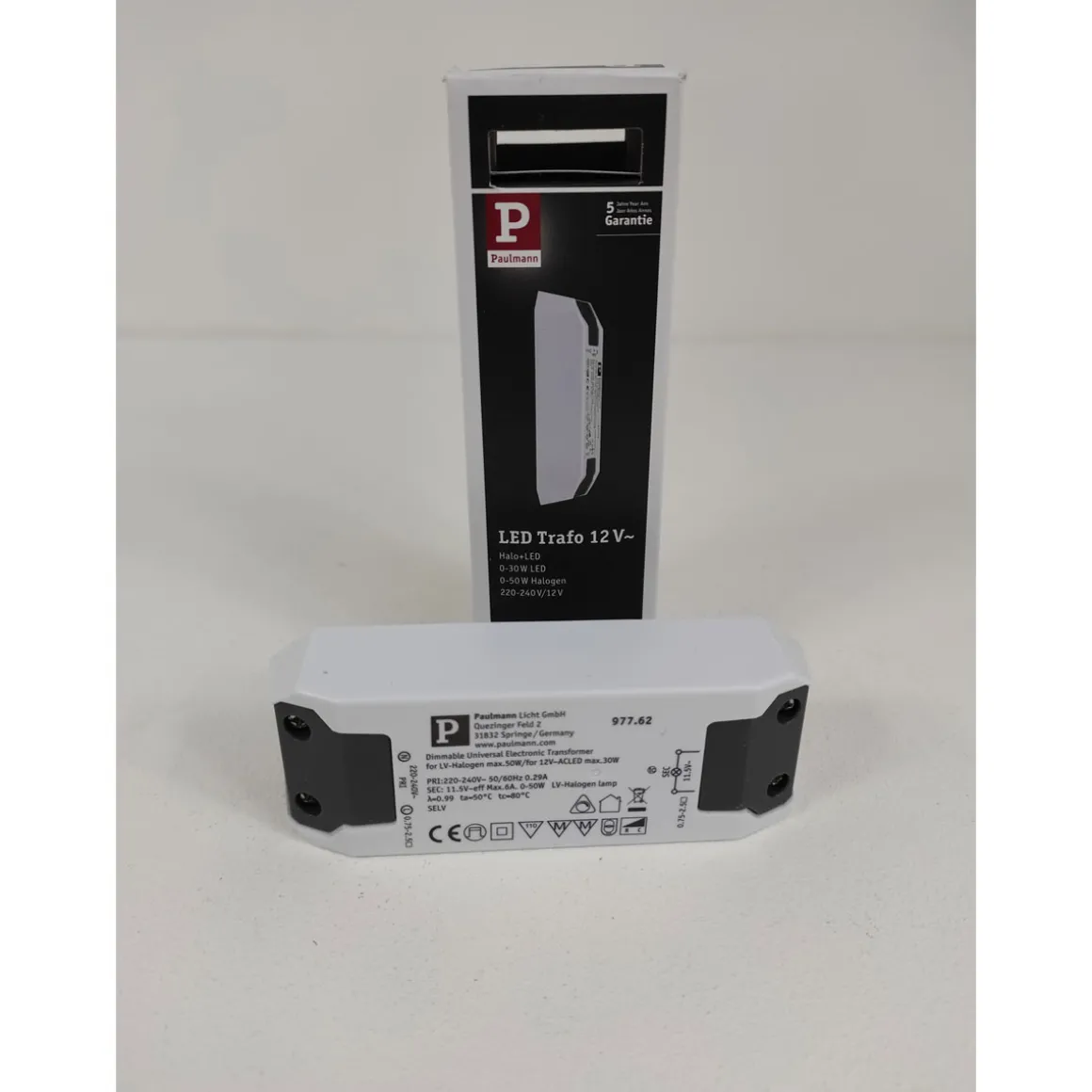 Elektroniktrafo Halo+LED 0-50W 50VA