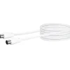 Empf.-Anschlusskabel 5 m weiss 75 dB