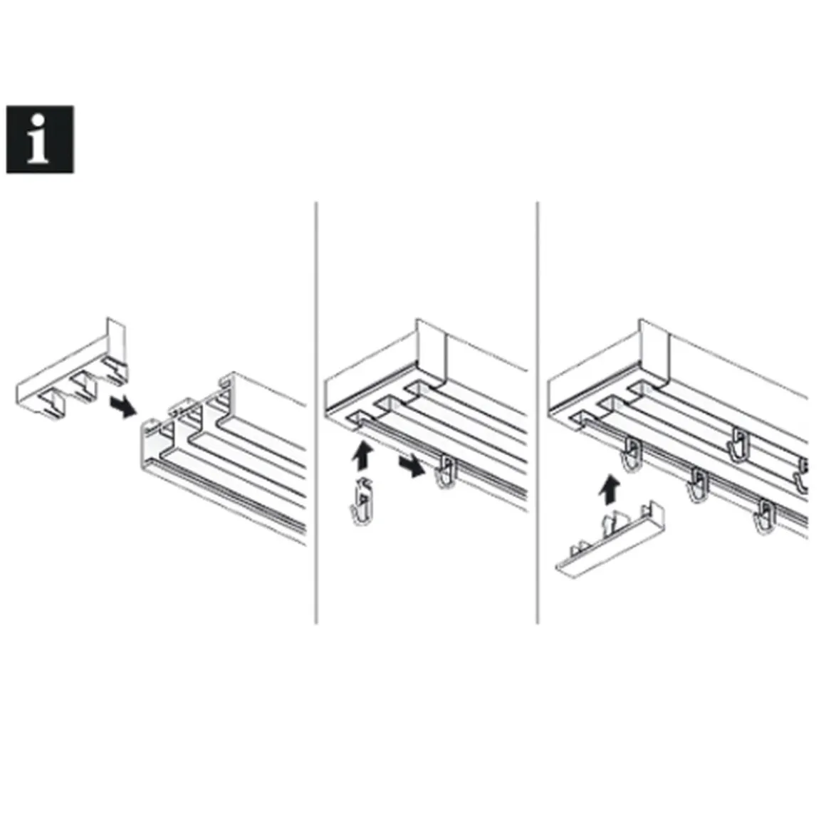 Endkappe System m. Ausklingg.für 3flg Schine grau