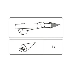 Endknopf Kegel New YOrk 12 mm edelstahl