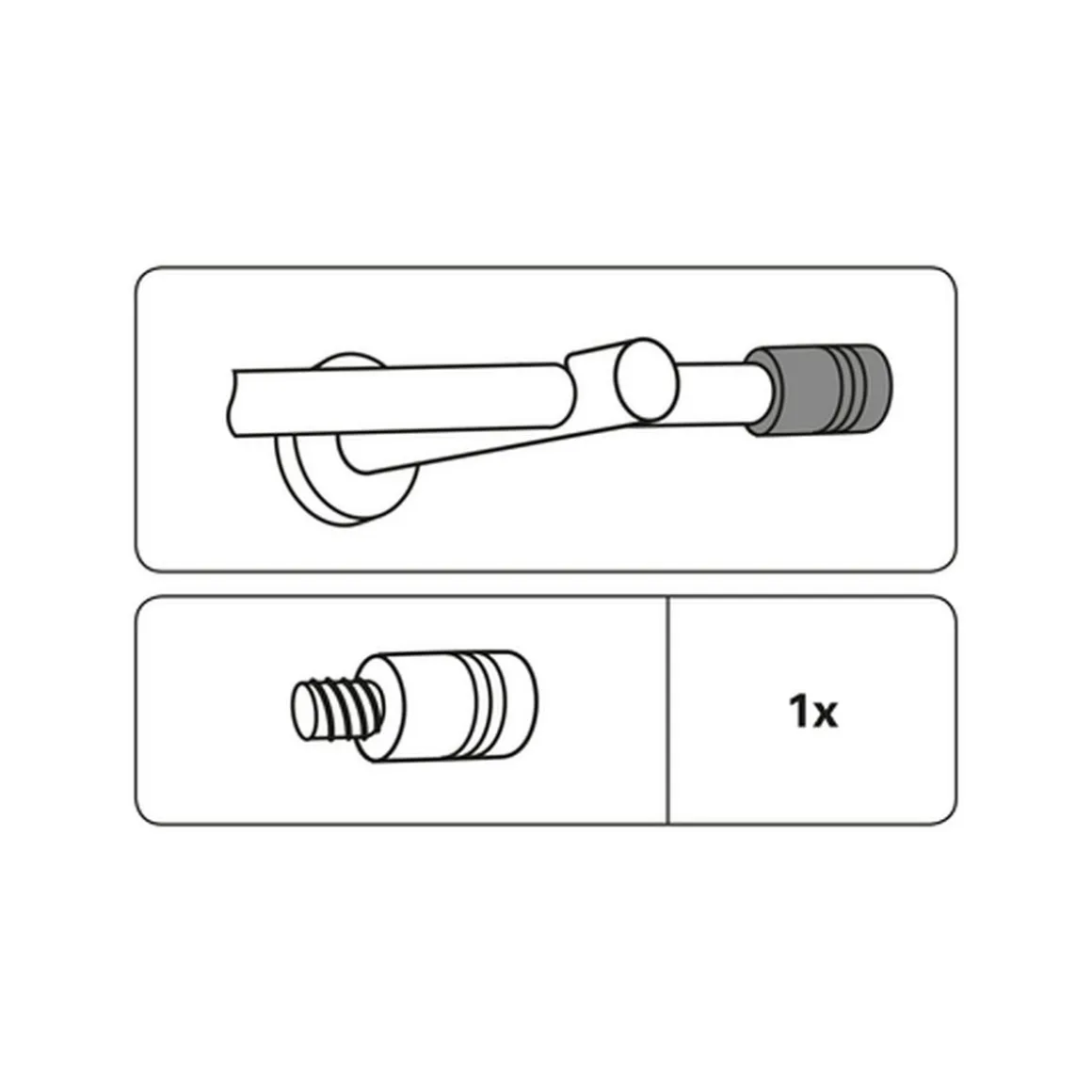 Endknopf Zylinder New York 12mm edelst.