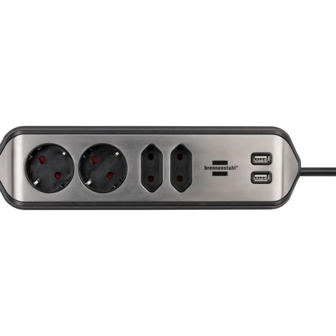 estilo Eck-Steckdosenleiste 4-fachEdelstahl