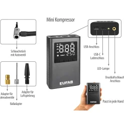 Eufab Mini Kompressor aufladbar