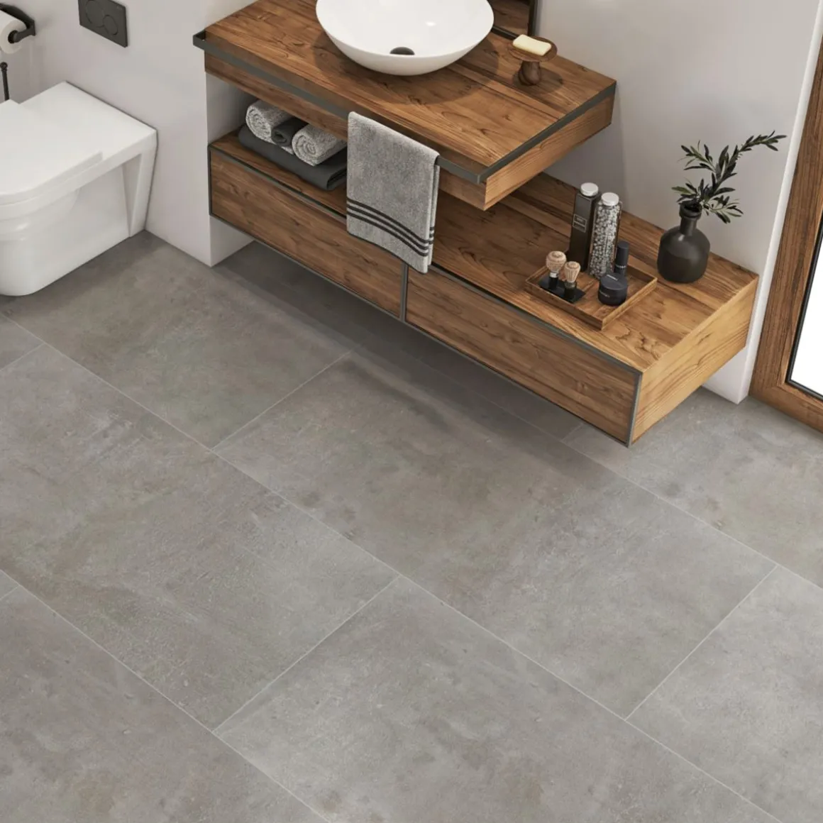 Feinsteinzeug Urbon Pro grey ca. 80 x 80 cm
