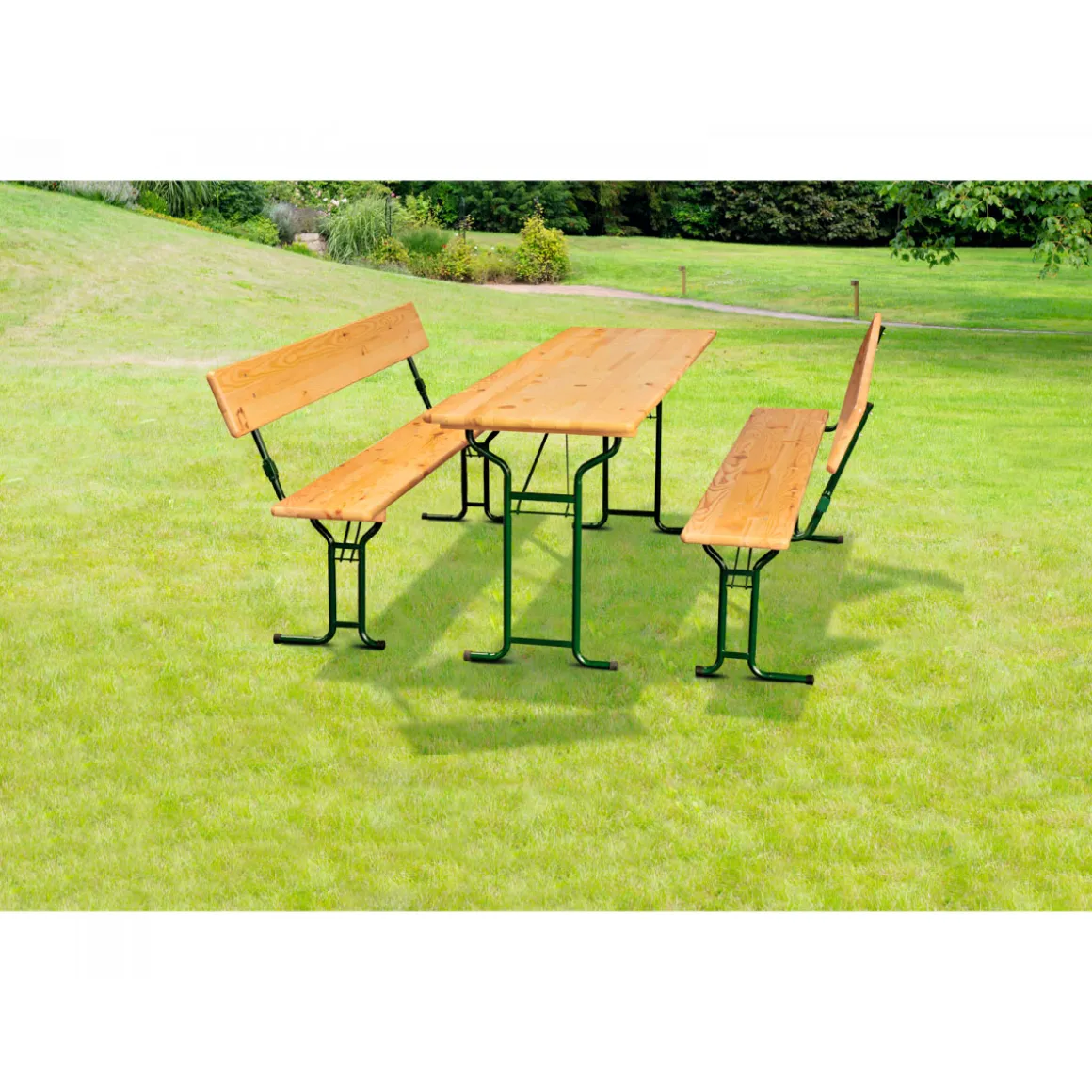 Festzeltgarnitur Komfort mit Tisch 220 x 70 cm