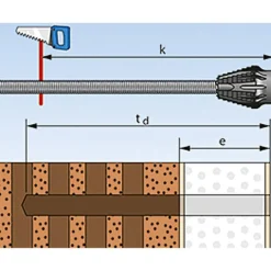 FischerAbstandsmontagesystem TherMax 12/110 mm M12 2 Stück