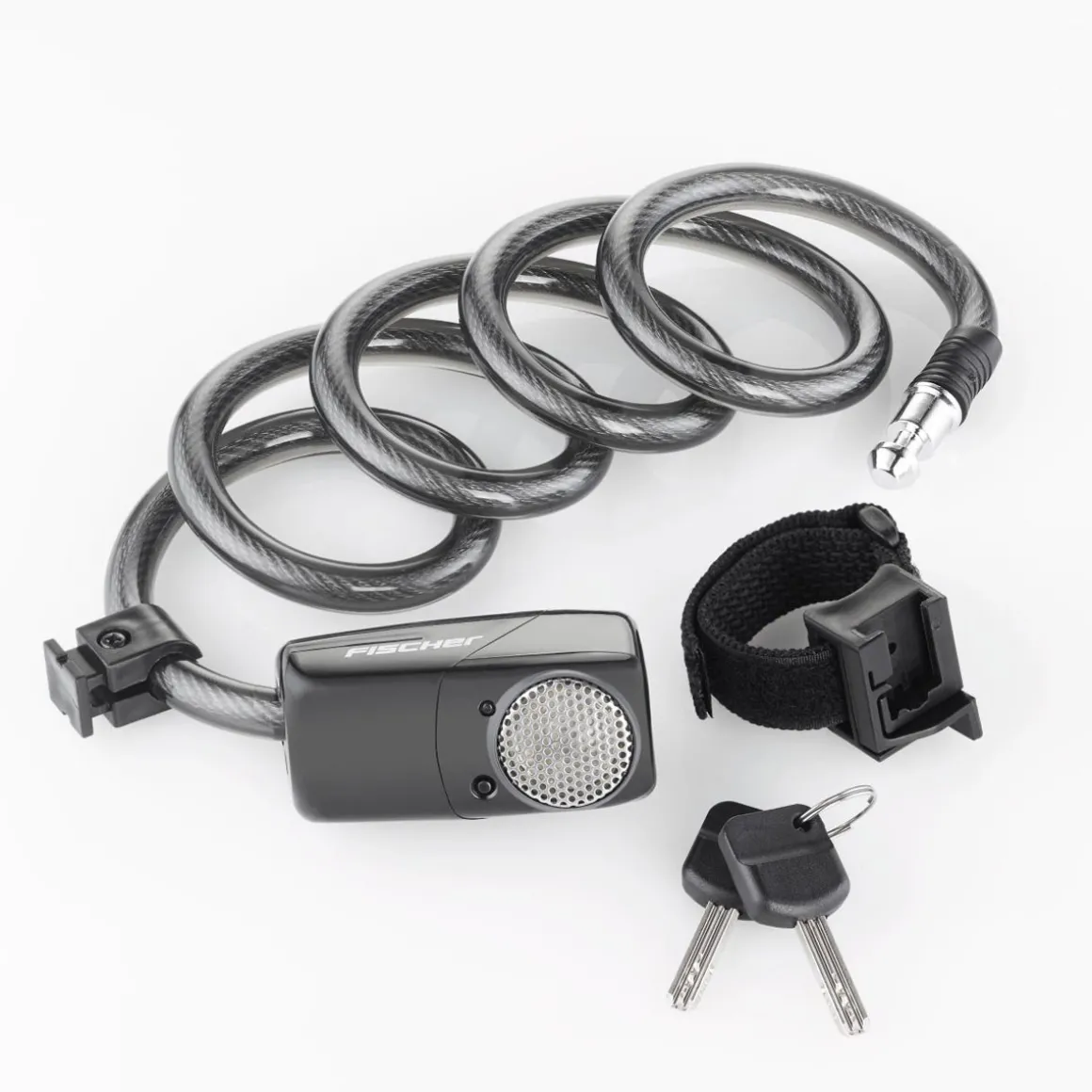Fischer Bikes Alarm-Spiralschloss 120 cm 12 mm