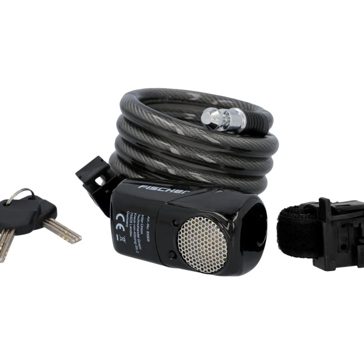 Fischer Bikes Alarm-Spiralschloss 120 cm 12 mm