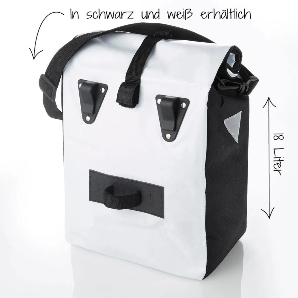 Fischer Bikes Gepäckträgertasche Kurier weiß