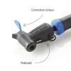 Fischer Bikes Mini-Pumpe mit Doppelhub reversibel silber