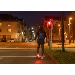 Fischer Bikes Rucksack mit Blinkfunktion blau