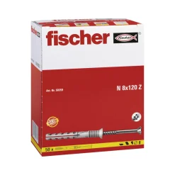 FischerNageldübel 8 x 120/80 mm mit Senkkopf 50 Stück