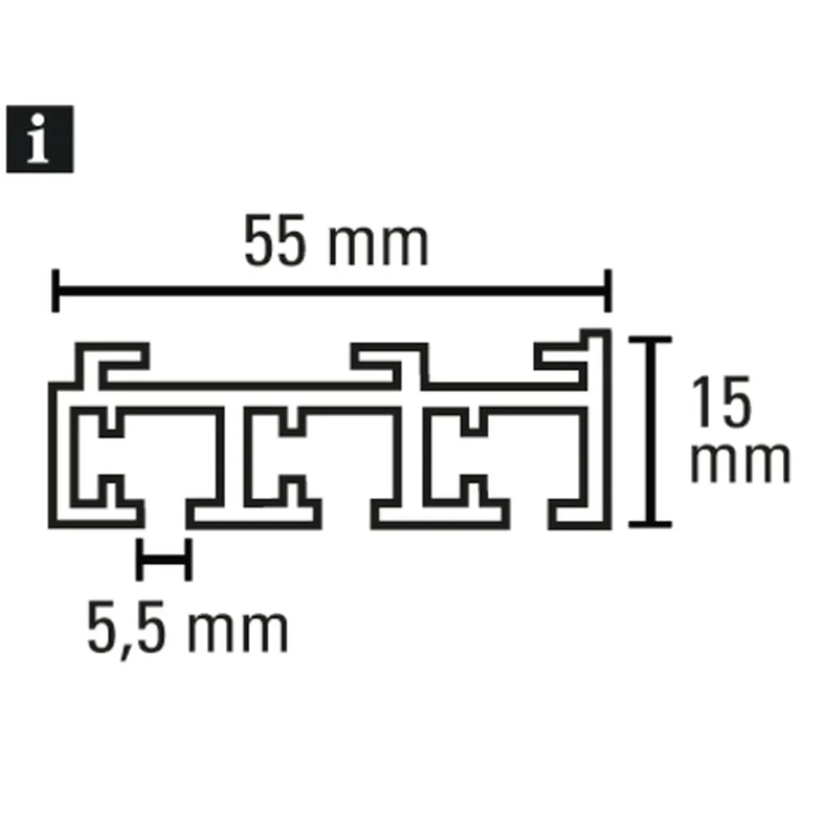 Flächenvorh-Sch. 3lfg Atlanta alu 260cm