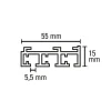 Flächenvorh.-Sch. 3lfg. Atlanta weiß 260cm