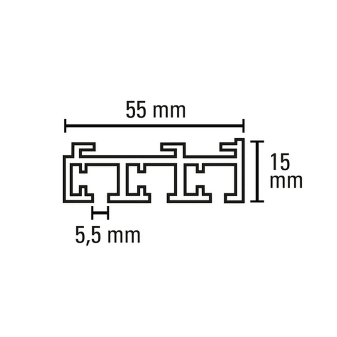 Flächenvorh.-Sch. 3lfg. Atlanta weiß 260cm