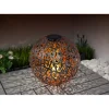 Flector Garten LED-Solar-Dekokugel Orient silber gebürstet Durchmesser 30 cm