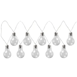 Flector Garten LED-Solar-Lichterkette Vintage inkl 10 Birnen