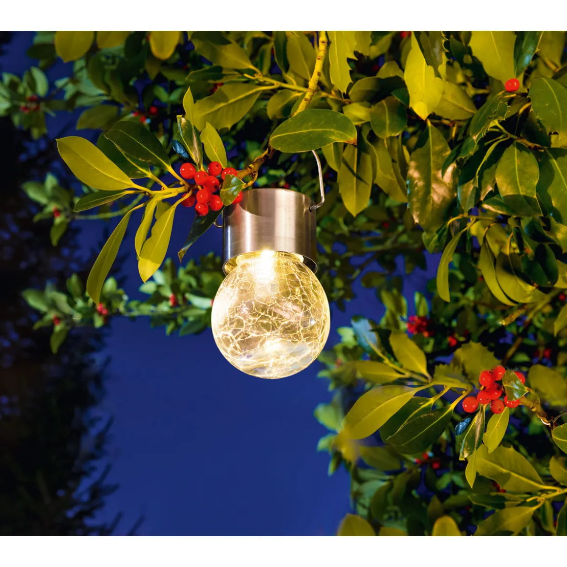 Flector Garten LED-Solar-Pendelleuchte mit Aufhängung warmweiß