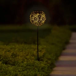 Flector Garten LED Solarspiess beige